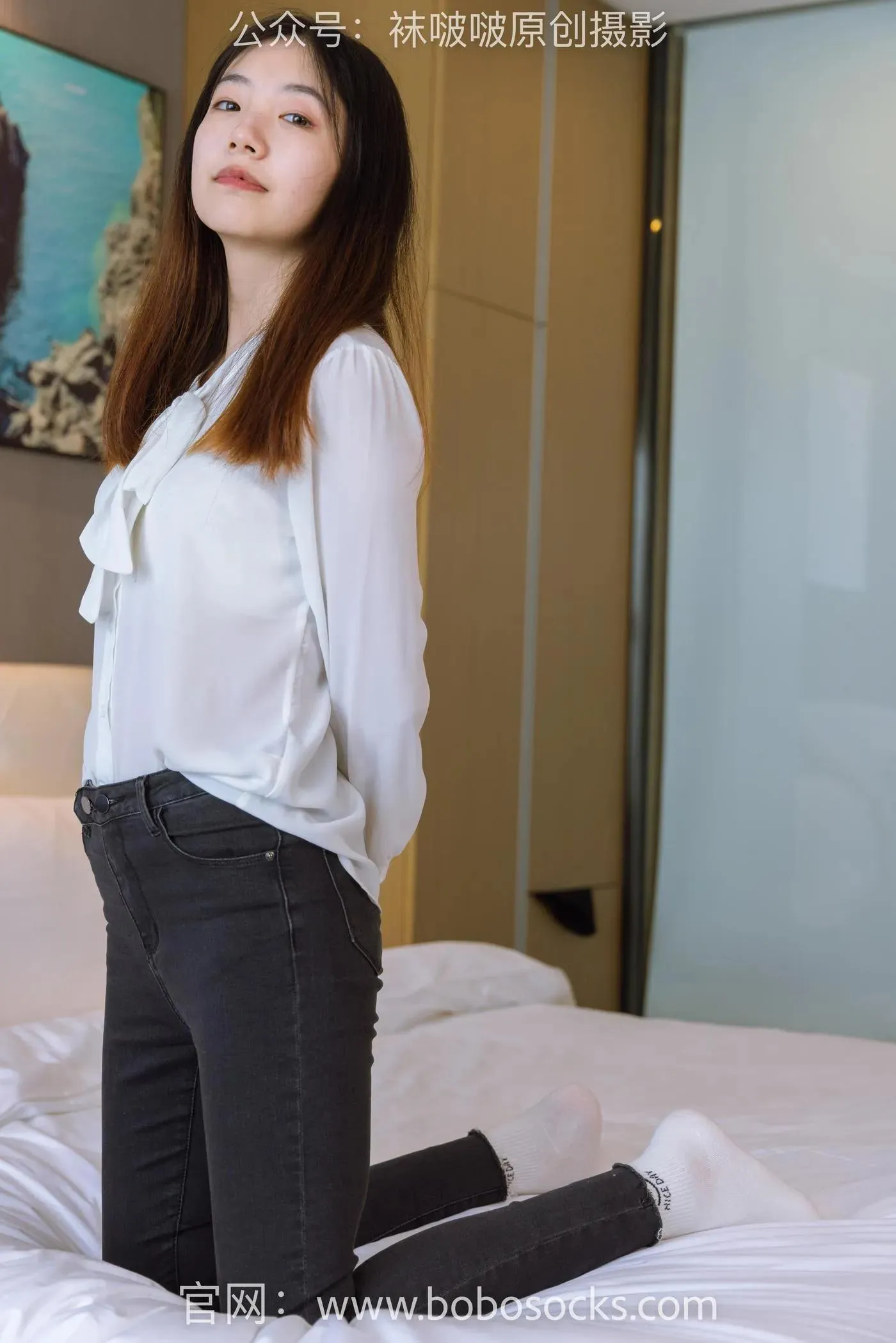 [BoBoSocks袜啵啵]NO.158 小甜豆-高跟长靴、白棉袜、裸足 [136P]插图3